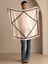 [Beige Square] SilkSilky Scarf 004