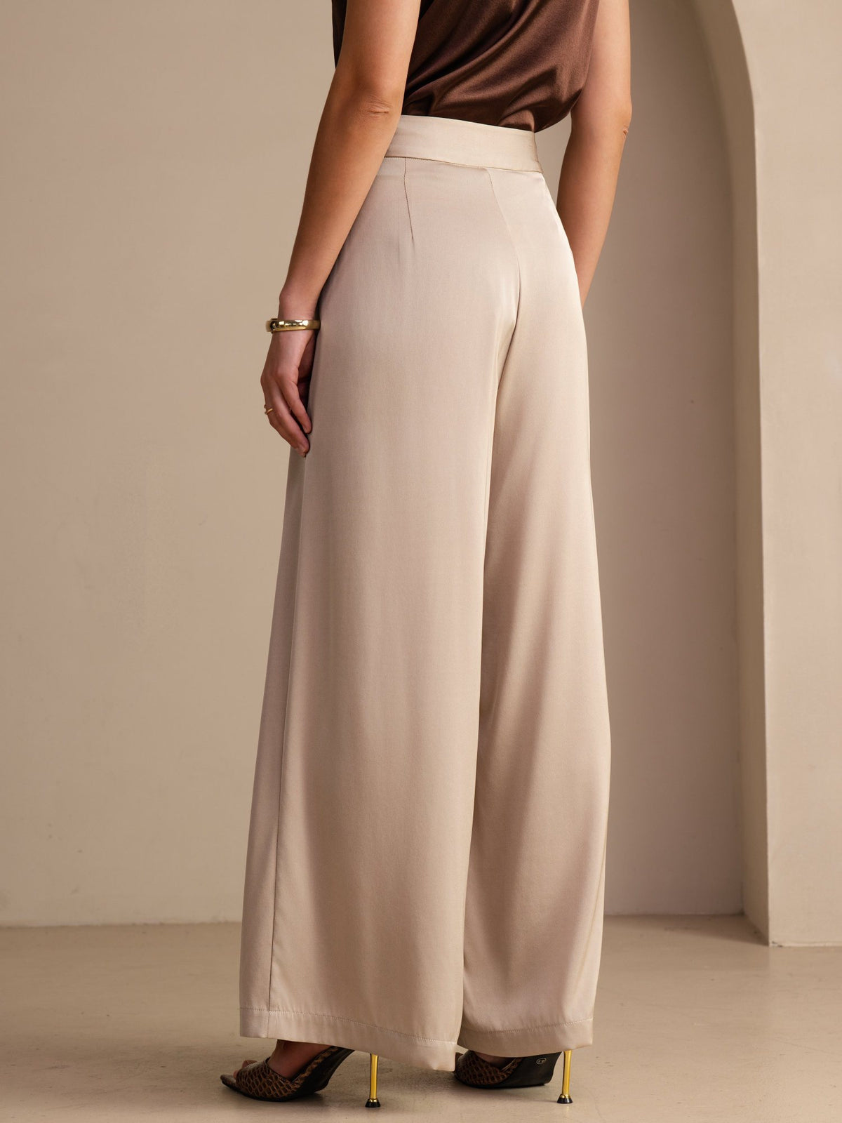 [Tan] SilkSilky  Women's Pants 002