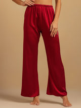 [Wine] SilkSilky  Women's Sleep Pants 001