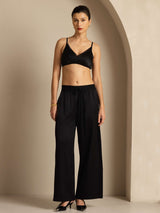 [Black] SilkSilky 19Momme Silk Womens Pants 007