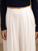 [White] SilkSilky Womens Pants 004