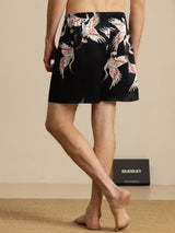 [Black] SilkSilky  Men's Sleep Shorts 002