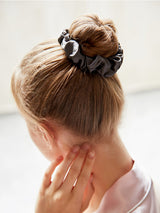 [Black] SilkSilky  Scrunchie 005