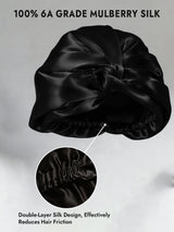 [Black] SilkSilky  Sleep Cap 003