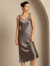 [Dark Khaki] SilkSilky  Sleeveless Dress 007