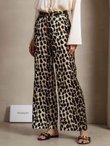 [Leopard] SilkSilky  19Momme Silk Womens Pants 003,