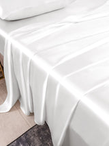 [White] SilkSilky  25Momme Bedding Set 004