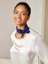 [Dark Blue] SilkSilky  Scarf 001