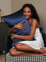 [Dark Blue] SilkSilky Pillowcase 002
