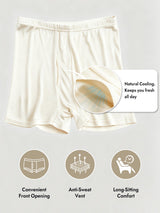 [Beige] SilkSilky  100% Silk Jersey Men's Underwear 003
