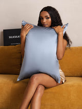 [Grayish Blue] SilkSilky  22Momme Pillowcase 004