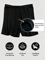 [Black] SilkSilky  100% Silk Jersey Men's Underwear 003