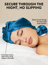 [Teal] SilkSilky  Sleep Cap 004