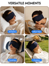 Pure silk sleep mask in versatile moments: home, office nap, travel, and outdoor rest