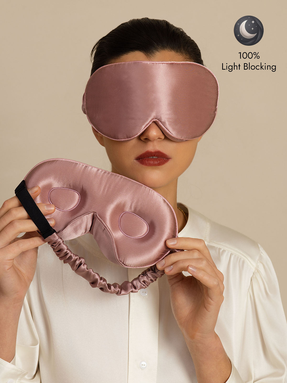 [Pale Mauve] SilkSilky  Eye Mask 001