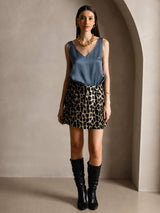 [Real Teal] SilkSilky  Sleeveless V Neck Camisole Top 005