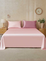 [PaleMauve+LightPink] SilkSilky  19Momme Bedding Set 001
