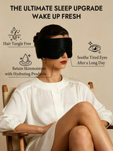 White silk robe for sleep comfort, hair tangle free, skin moisture, soothing tired eyes
