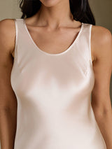 [Beige] SilkSilky  Sleeveless Dress 004