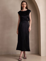 [Black] SilkSilky  Skirt 005