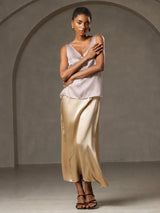 [Shadow Gray] SilkSilky  Sleeveless V Neck Camisole Top 007