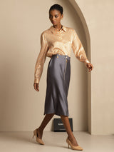 [Floral] SilkSilky  Long Sleeve Lapel Collar Women's Shirts 007