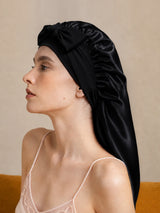 [Black] SilkSilky  Sleep Cap 001