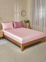 [PaleMauve+LightPink] SilkSilky  19Momme Bedding Set 001