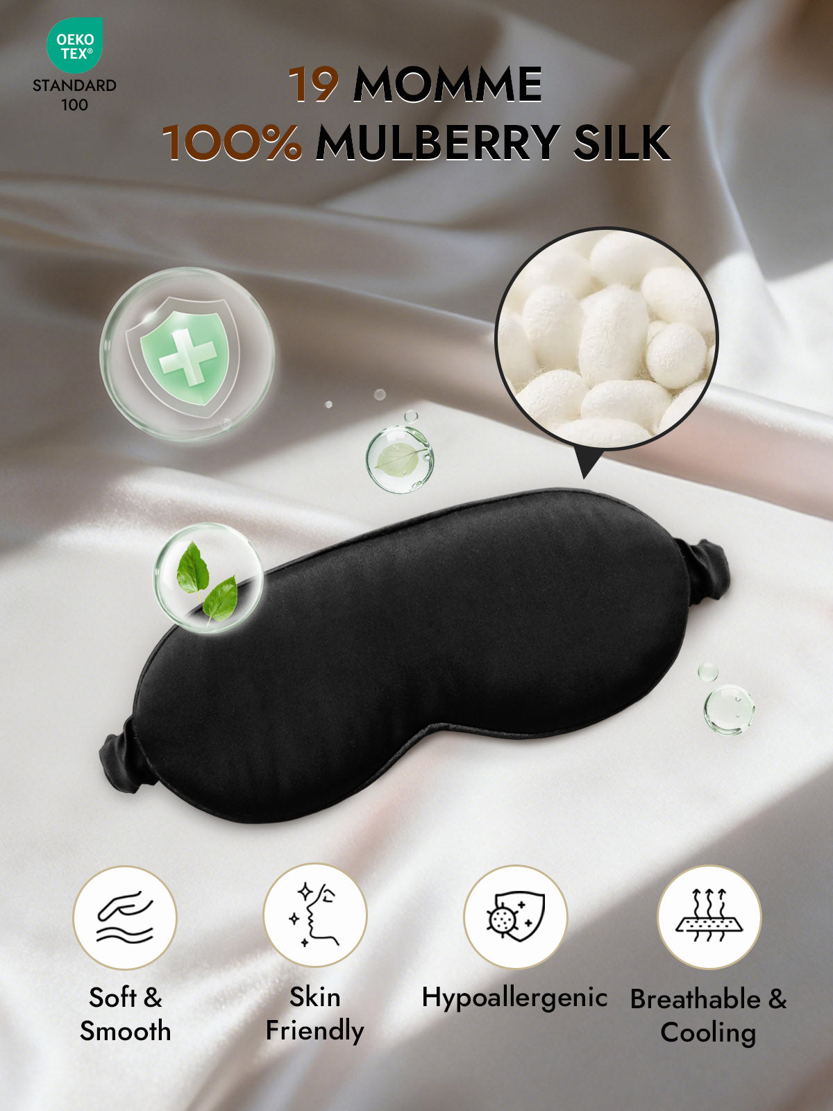 [Black] SilkSilky  Eye Mask 002