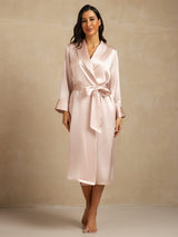 [Pink] SilkSilky  Long Sleeve Women's Robe 007