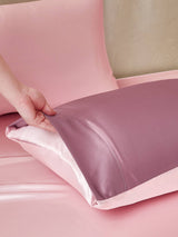 [PaleMauve+LightPink] SilkSilky  19Momme Bedding Set 005