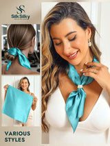 [Teal] SilkSilky  Scarf 003