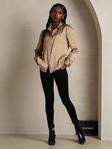 [Floral] SilkSilky  Long Sleeve Lapel Collar Women's Shirt 007