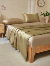 [Beige+Khaki] SilkSilky  22Momme Bedding Set 003