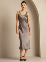 [Dark Khaki] SilkSilky  Sleeveless Dress 001