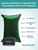 [Dark Green] SilkSilky  22Momme Pillowcase 003