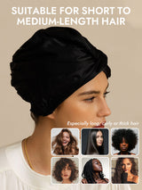 [Black] SilkSilky  Sleep Cap 005