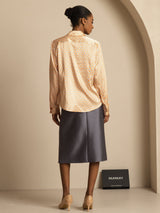[Floral] SilkSilky  Long Sleeve Lapel Collar Women's Shirts 003