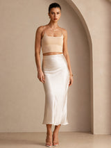 [Beige] SilkSilky  Skirt 007
