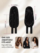 [Black] SilkSilky  Sleep Cap 004