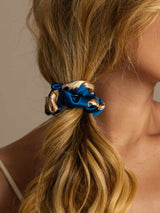 [Navy Dragon] SilkSilky  Scrunchie 007