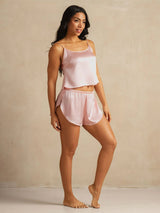 [Pink] SilkSilky  Spaghetti Strap Camisole Set 006