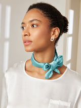 [Teal] SilkSilky  Scarf 003