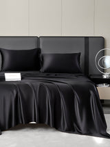 [Black] SilkSilky  19Momme Bedding Set 001