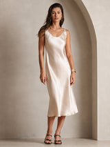 [Beige] SilkSilky  Sleeveless Dress 006