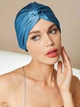 [Teal] SilkSilky  Sleep Cap 001