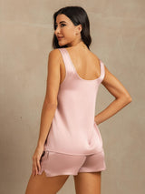 [Peach Skin] SilkSilky  Sleeveless Women's Pajamas 002