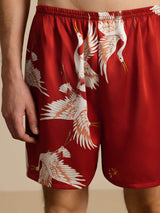 [Wine] SilkSilky  Men's Sleep Shorts 005