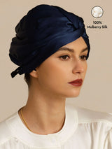 [Dark Blue] SilkSilky  Sleep Cap 001