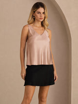 [Tuscany] SilkSilky  Sleeveless V Neck Camisole Top 006